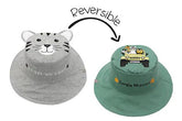 FlapJackKids UPF50 Cotton 3d Bucket Hats - Tiger & Safari Truck | The Nest Attachment Parenting Hub