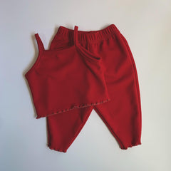 Gav + Icia Lily Co-ords - Burgundy | The Nest Attachment Parenting Hub