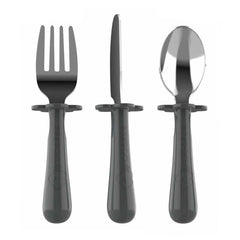 Grabease Stainless Steel Fork, Spoon & Knife Set 18m+ | The Nest Attachment Parenting Hub