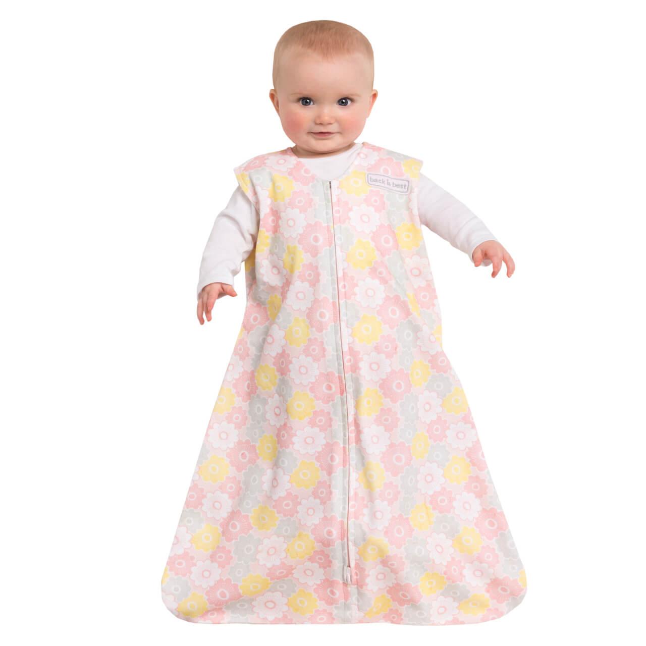 Halo Sleepsack Wearable Blanket – Gray Pink Flowers | The Nest Attachment Parenting Hub
