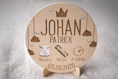 Hello World Baby Birth Details Disc | The Nest Attachment Parenting Hub