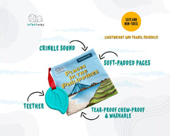 Huggabooks Travel Cloth Book with Teether | The Nest Attachment Parenting Hub