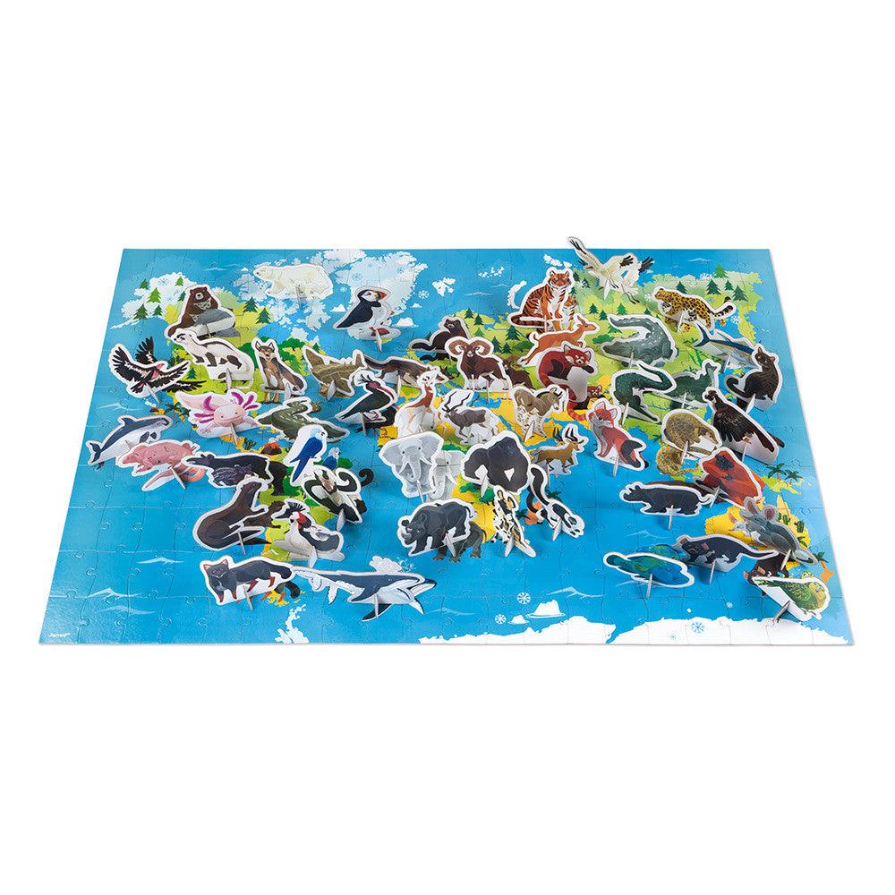 Janod Educational Puzzle Endangered Animals (J02676) | The Nest Attachment Parenting Hub