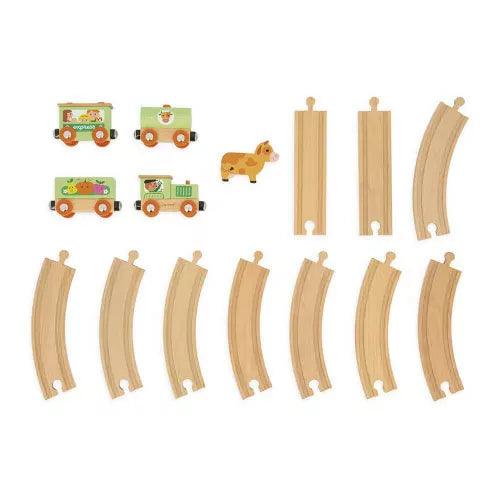 Janod Farm Train with Track (J04630) | The Nest Attachment Parenting Hub