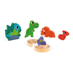 Janod Hide & Seek Dino Puzzle 6pcs (J07104) | The Nest Attachment Parenting Hub
