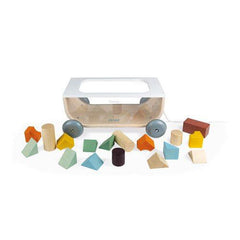 Janod Sweet Cocoon Cart With Blocks (J04407) | The Nest Attachment Parenting Hub