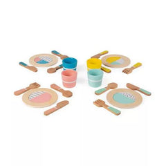 Janod Wooden Dinnerware Set (J06600) | The Nest Attachment Parenting Hub