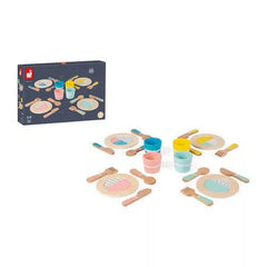 Janod Wooden Dinnerware Set (J06600) | The Nest Attachment Parenting Hub