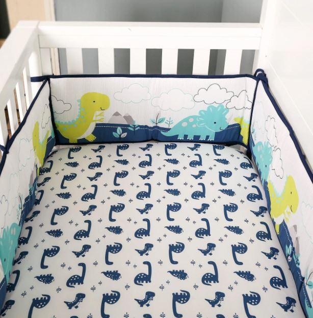 Juju Nursery Dinosaur Land 7 Piece Crib Bedding Set | The Nest Attachment Parenting Hub