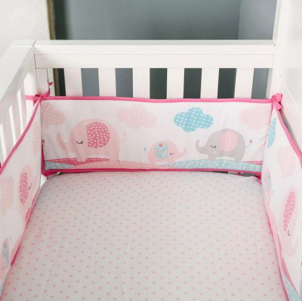 Juju Nursery Spring Elephants 7-Piece Crib Bedding Set | The Nest Attachment Parenting Hub