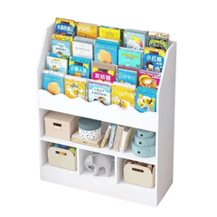 Kiddie Station Ava 3-Layer Front Facing Bookshelf & Toy Shelf 216 | The Nest Attachment Parenting Hub