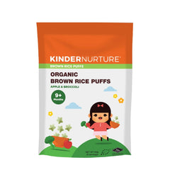 KinderNurture Organic Brown Rice Puffs 40g 9m+ | The Nest Attachment Parenting Hub