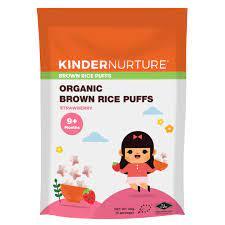 KinderNurture Organic Brown Rice Puffs 40g 9m+ | The Nest Attachment Parenting Hub