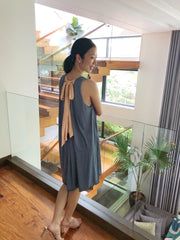La Señorita Elaine Dress (Blue/Nude) | The Nest Attachment Parenting Hub