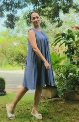 La Señorita Elaine Dress (Blue/Nude) | The Nest Attachment Parenting Hub