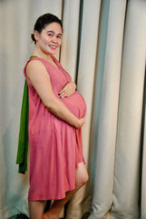 La Señorita Elaine Dress (Old Rose/Green) | The Nest Attachment Parenting Hub