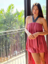 La Señorita Lorreta Shorts Set (Old Rose/Blue) | The Nest Attachment Parenting Hub