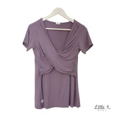 Little K Bamboo Mama PJ Purple Grey | The Nest Attachment Parenting Hub