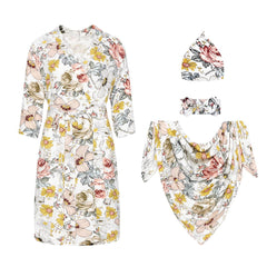 Little K Bamboo Mini Me Robe Autumn Florals | The Nest Attachment Parenting Hub