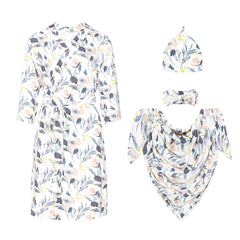Little K Bamboo Mini Me Robe Pastel Florals | The Nest Attachment Parenting Hub