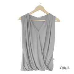 Little K Kate Nursing Blouse Stone Grey | The Nest Attachment Parenting Hub