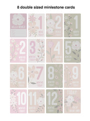 Living Textiles Round Play Mat with Milestone Cards - Meadow | The Nest Attachment Parenting Hub