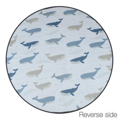 Living Textiles Round Play Mat with Milestone Cards - Oceana | The Nest Attachment Parenting Hub