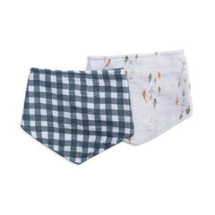 Lulujo Bandana Muslin Bibs Set of 2 | The Nest Attachment Parenting Hub