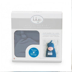Lulujo Hello World Hat & Swaddle Set | The Nest Attachment Parenting Hub