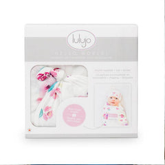 Lulujo Hello World Hat & Swaddle Set | The Nest Attachment Parenting Hub