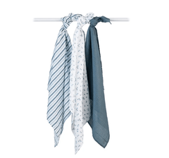 Lulujo Mini Muslin Receiving Blankets (Set of 3) | The Nest Attachment Parenting Hub