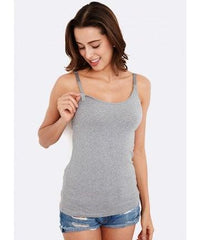 Mamaway Breastfeeding Singlet with Built in Bra (Gray) 11201Z | The Nest Attachment Parenting Hub