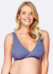 Mamaway Nano Red Crossover Maternity and Nursing Bra Dusty Purple 180884P | The Nest Attachment Parenting Hub