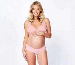 Mamaway Nano Red Crossover Maternity and Nursing Bra Pink 180884O | The Nest Attachment Parenting Hub