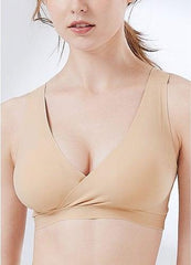 Mamaway Ultra Silky Crossover Sleeping & Nursing Bra (Nude) 210825 | The Nest Attachment Parenting Hub