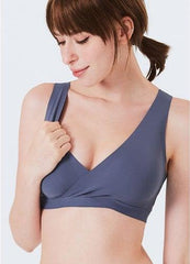 Mamaway Ultra Silky Crossover Sleeping & Nursing Bra (Purple) 210825 | The Nest Attachment Parenting Hub