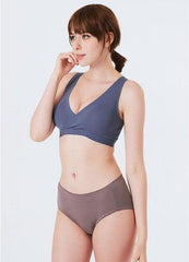 Mamaway Ultra Silky Crossover Sleeping & Nursing Bra (Purple) 210825 | The Nest Attachment Parenting Hub