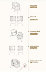 MamboBabyPh - 6in1 Multifunctional Portable Crib Baby Bassinet Rocker | The Nest Attachment Parenting Hub