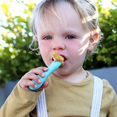 Marcus & Marcus Silicone Palm Grasp Spoon & Fork | The Nest Attachment Parenting Hub