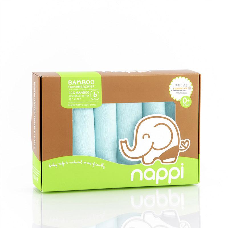 Nappi Bamboo Handkerchief 6's | The Nest Attachment Parenting Hub