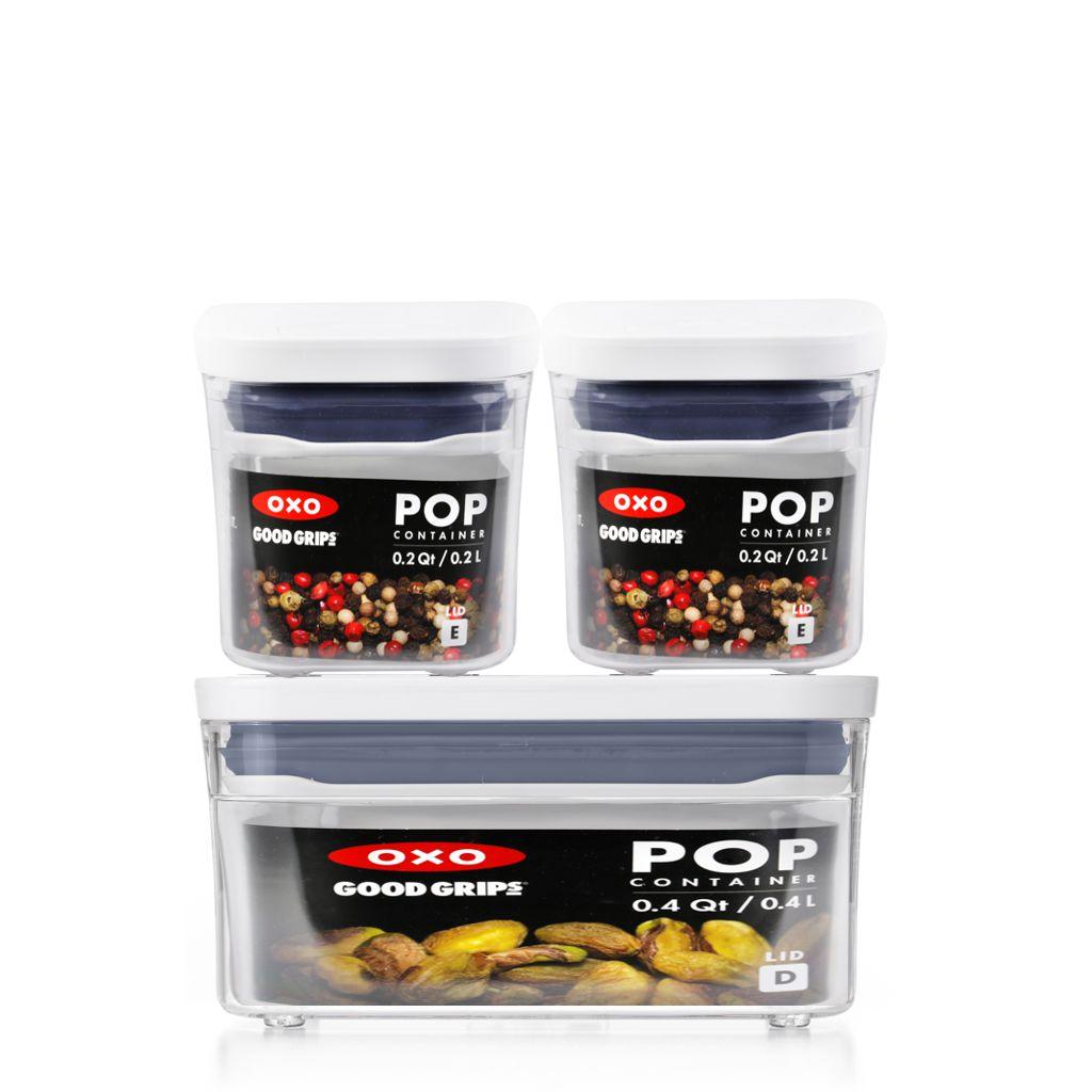 OXO SteeL POP Container | Mini Square Mini 0.2-Quart