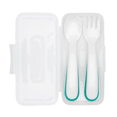 Oxo Tot On-the-Go Plastic Fork and Spoon Set with Travel Case