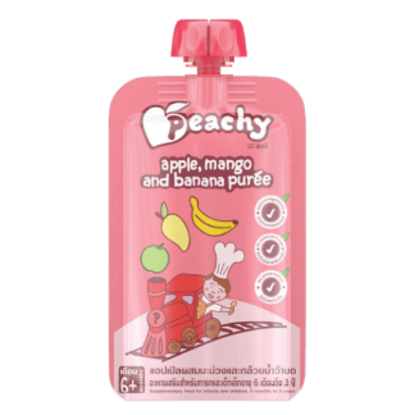 Peachy Baby Food Apple, Mango Banana Puree 6m+ – The Nest