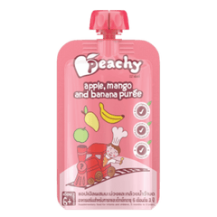 Peachy Baby Food Apple, Mango & Banana Puree 6m+ | The Nest Attachment Parenting Hub