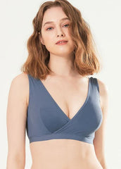 Mamaway Ultra Breezy Crossover Nursing Sleep Bra Periwinkle 220822B