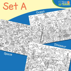 Play Learn Jumbo Coloring Poster Set | The Nest Attachment Parenting Hub