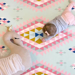 Play with Pieces Moroccan Rug/ Polka Dot Play Mat | The Nest Attachment Parenting Hub