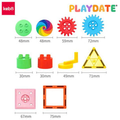 Playdate Kebo Gears Magnetic Tiles | The Nest Attachment Parenting Hub