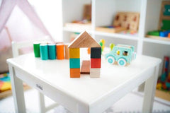 Qtoys Jumbo Natural Rainbow Blocks (86pcs) 480 | The Nest Attachment Parenting Hub