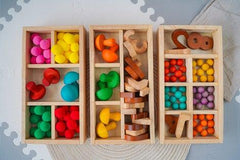 QToys Montessori Sorting Trays (set of 3) 829 | The Nest Attachment Parenting Hub